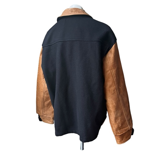 Mike’s Hard Lemonade Logo Wool Blend and Leather Zip Zip Front Jacket, Sz XL - Picture 6 of 15